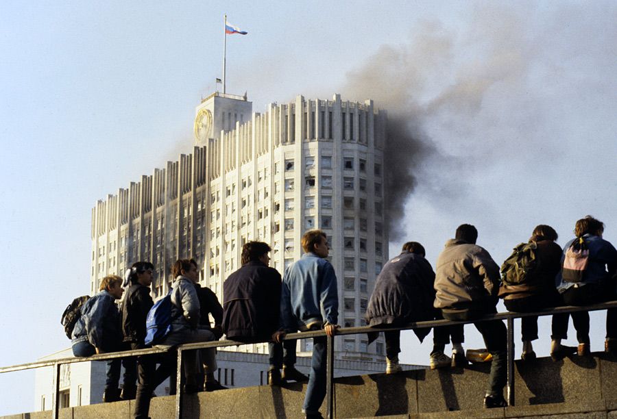 Фото расстрел белого дома в 1993 году